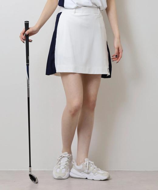 CECIL McBEE green 高尔夫女士 撞色拼接侧边百褶短裙 运动休闲 商品图0