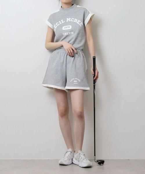 CECIL McBEE green 高尔夫女士 字母印花无袖卫衣短袖 运动背心 商品图6