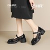 ZHR黑色玛丽珍女款2025新款法式粗跟单鞋夏季厚底透气网纱乐福鞋 商品缩略图5