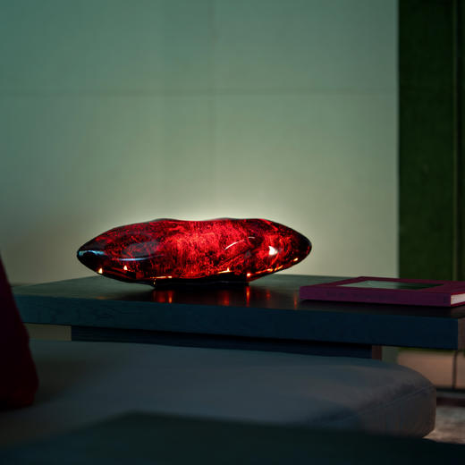 摩根梦幻橄榄系列聚光台灯古法琉璃亮橙红色 商品图2