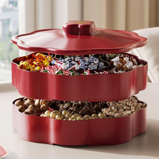 【多样屋专柜】多样屋单层零食盒糖果盒精美送礼家用喜庆水果盒 商品图3