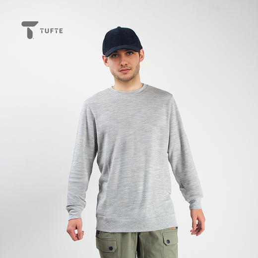 TUFTE 男士羊毛竹纤维薄衫卫衣 商品图1