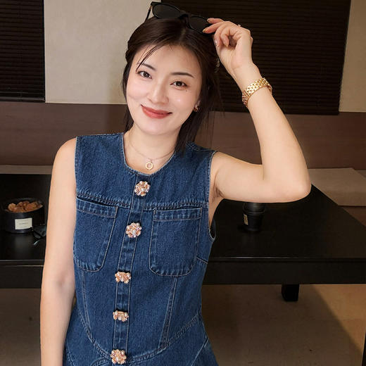 【预售5天】良木礼无袖牛仔连衣裙(Q13) 商品图0