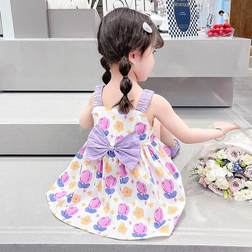 【A字裙型设计，蓬蓬裙摆超萌~】女童碎花连衣裙 2025新款 洋气可爱公主吊带裙 A字摆蓬蓬裙 夏装a类裙-QQ 商品图2