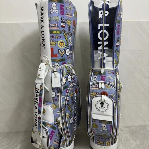 MARK&LONA高尔夫球包女士23秋手拎包网红骷髅头椰树图案大容量包 商品图0