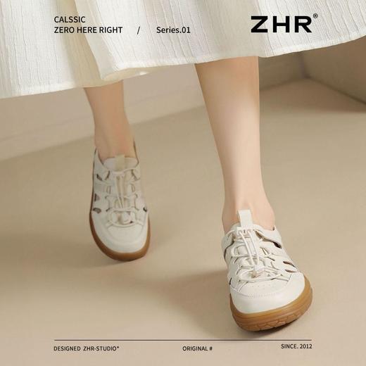 ZHR罗马凉鞋女夏季新款运动凉鞋小白鞋女休闲洞洞鞋女猪笼鞋 商品图6