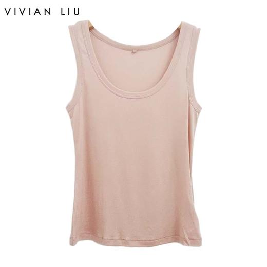 VIVIAN LIU薇薇安刘C2537301夏女装新款宽肩带大U领背心 商品图0