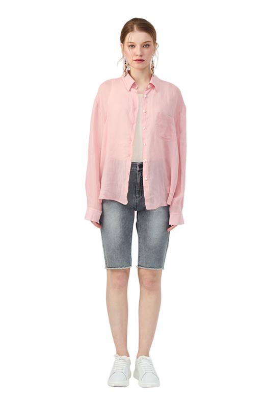 VIVIAN LIU薇薇安刘R2445012初秋女装新款斜插兜前拉链系扣五分裤 商品图5