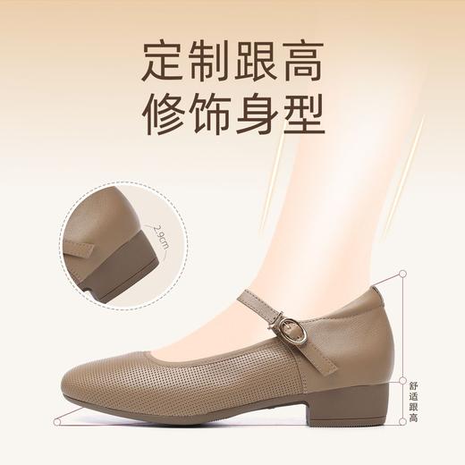 信诺新款真皮舒适女鞋轻便洋气玛丽珍鞋休闲百搭妈妈皮鞋超软单鞋5C1607-6 商品图3