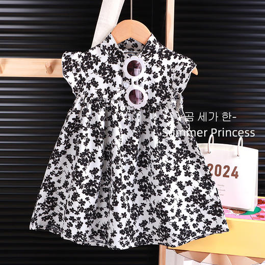 【清新碎花设计，超仙公主范！】女童碎花连衣裙 A字摆裙洋气可爱公主裙 儿童蓬蓬裙子 夏装中童a类裙-QQ 商品图6