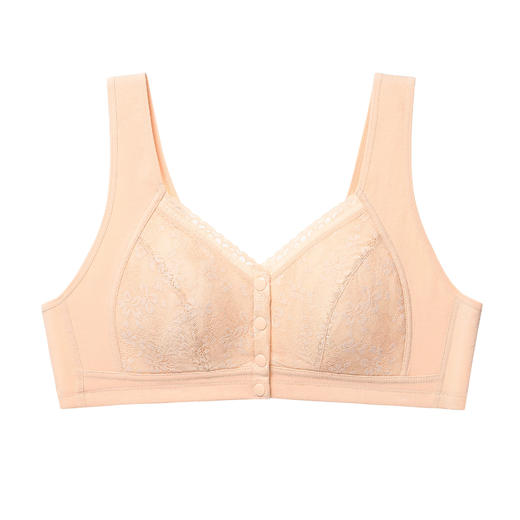 雀说 【2件】全罩杯纯棉内衣前扣无钢圈背心式文胸8086 商品图8