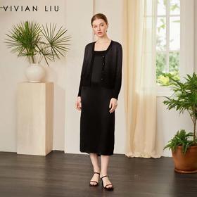 VIVIAN LIU薇薇安刘R2444106女装新款时尚修身显瘦吊带连衣裙