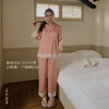 【柔滑垂顺舒适美貌 】2025新款微醺蕾丝仿真丝触感素颜衣长袖翻领家居服休闲两件套 商品缩略图5