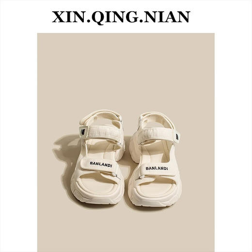 雀说 运动老爹凉鞋女休闲罗马沙滩鞋FJ29183 商品图4