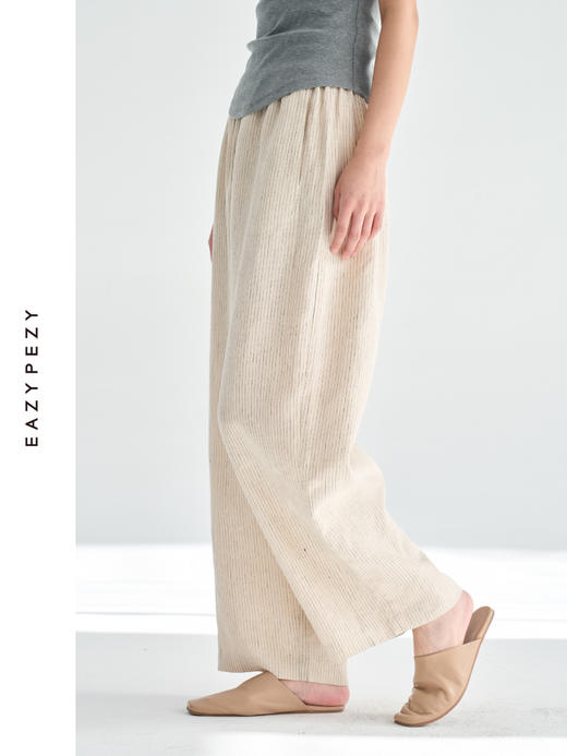 汉麻宽松细条纹气球裤 商品图3