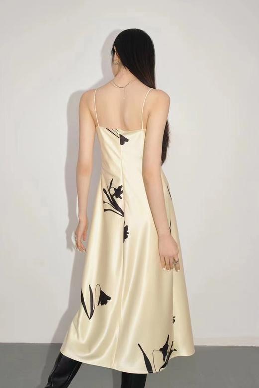SIA SAYLOR 小众艺术感花朵水墨印花吊带连衣裙 18198 商品图8