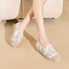 ZHR渔夫鞋女2025夏季新款蕾丝镂空懒人一脚蹬平底单鞋女W116 商品缩略图2