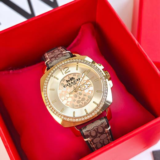 【品牌授权】COACH蔻驰蛇年限定腕表 【2年质保】鸿运蛇  富贵蛇 老花镶钻 礼盒 商品图4