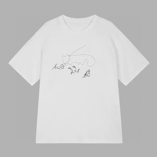 【有货 拍下改价】JNBY 江南布衣可爱线条猫咪 圆领短袖T恤 商品图9