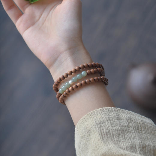 雀说 印度老山檀香4mm手串多圈108颗文玩佛珠 商品图2