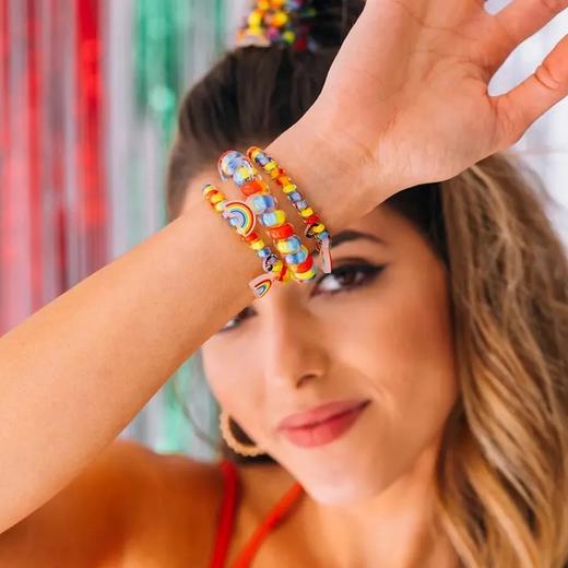 *美国TELETIES电话线M发圈高弹力电话绳泰莉TT圈发绳无痕不勒发女 商品图1