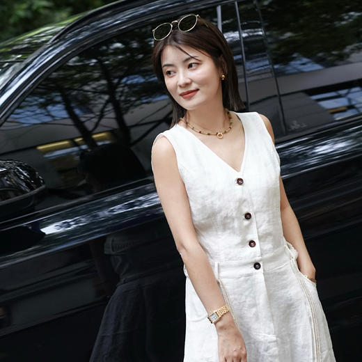 【部分现货】良木礼夏季亚麻连衣裙（5983） 商品图3