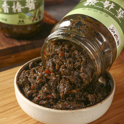 【29.9抢2罐❗原味香椿酱】家的味道，原味香椿酱油焖，色泽油润透亮，清爽入味量更足，椿芽酱瓶装下饭菜拌面酱香辣香椿芽拌饭酱QQ 商品图1