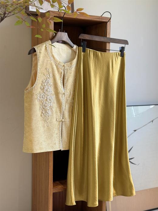 串珠提花新中式马甲女春夏国风马甲 商品图3