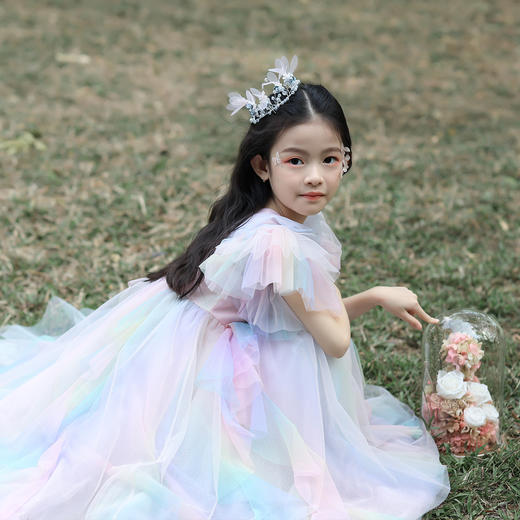 pureshare 女童连衣裙夏新款蓬蓬公主裙演出气质礼服——扶摇 商品图3