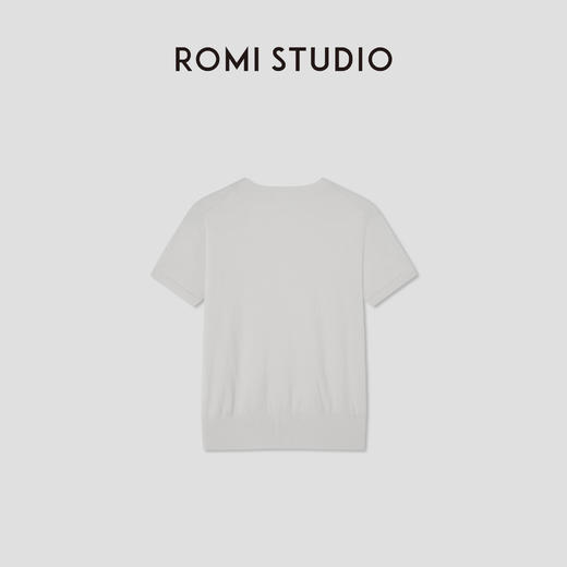 ROMI STUDIO“Clean fit”棉质轻盈柔感针织圆领短袖T恤 RWCSSG1807 商品图1