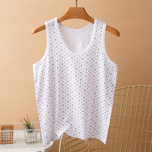 雀说2件装中老年女士纯棉背心大码妈妈老人宽松奶奶全棉汗衫夏薄马甲文化ALYMB02 商品图1