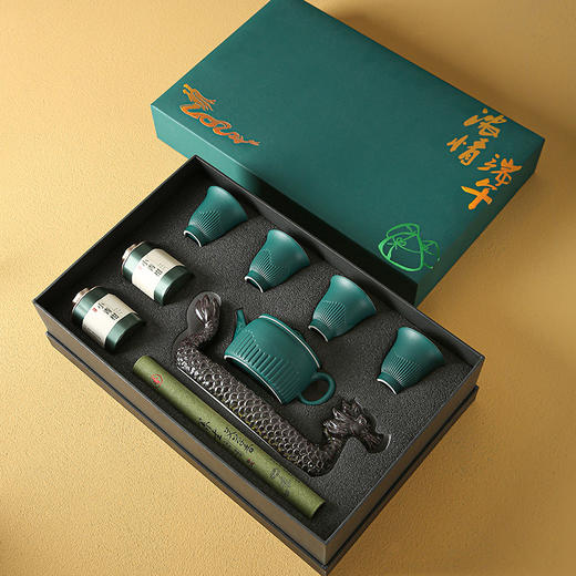 【端午创意茶具套装】送客户领导伴手礼 员工福利礼盒 茶叶茶壶艾草锤礼品 商品图3