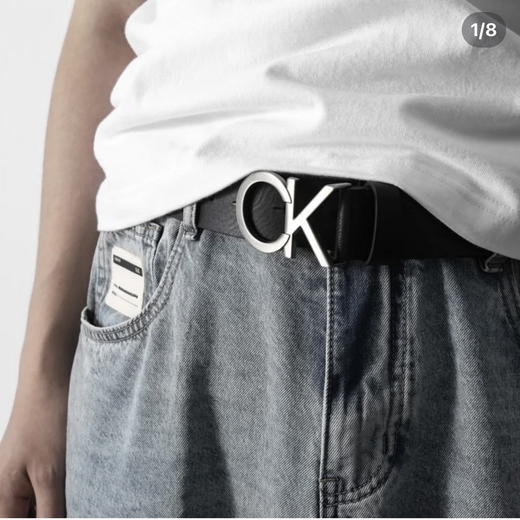 独家订单 ！！正品保真！！ CK 男士 皮质经典商务休闲腰带针扣皮带 旋转头！！两面使用 商品图1