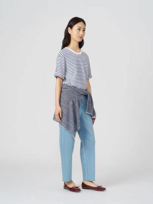 2楼素然环保棉条纹宽松T恤吊牌价795 商品图1