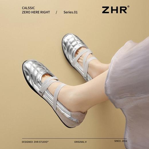 ZHR银色多巴胺单鞋2025新款工作外穿浅口软底法式平底玛丽芭蕾 商品图8