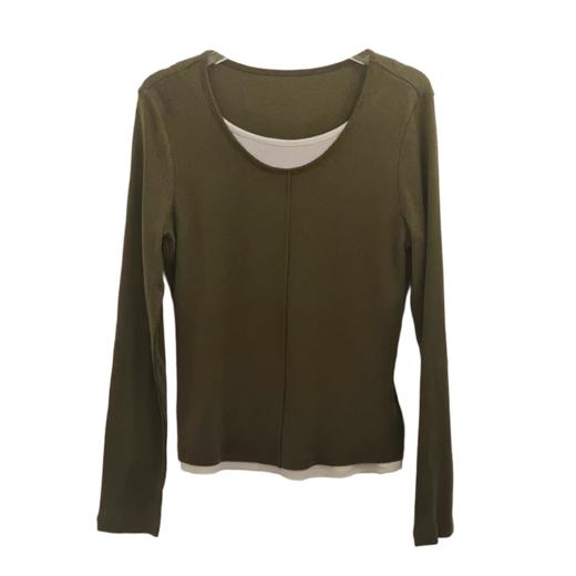 VIVIAN LIU薇薇安刘V2526301春女装新款时尚圆领拼色打底毛衫 商品图4