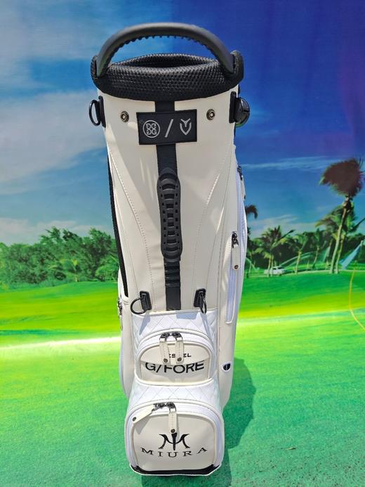 现货golf高尔夫球包新款男女通用PU皮支架包球包防水耐磨白色 商品图8