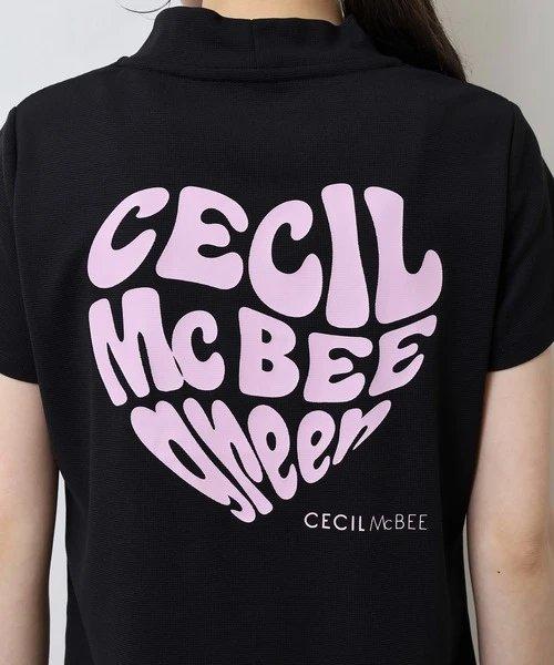 CECIL McBEE green 高尔夫女士 爱心字母印花半高领短袖 宽松百搭T恤 商品图14
