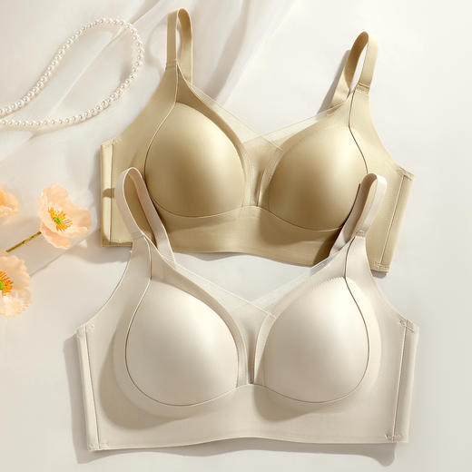 A1-[【A-C杯】反重力提拉防下垂】高奢缎面无痕内衣女收副乳薄款大胸显小文胸  琉璃辰光 商品图7