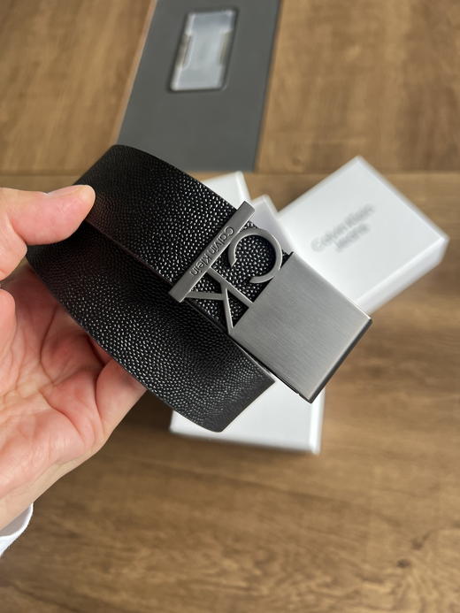 正品！！订单！CK 男士 皮质经典商务休闲腰带针扣皮带 旋转头！！两面使用送人自用都可以 商品图3