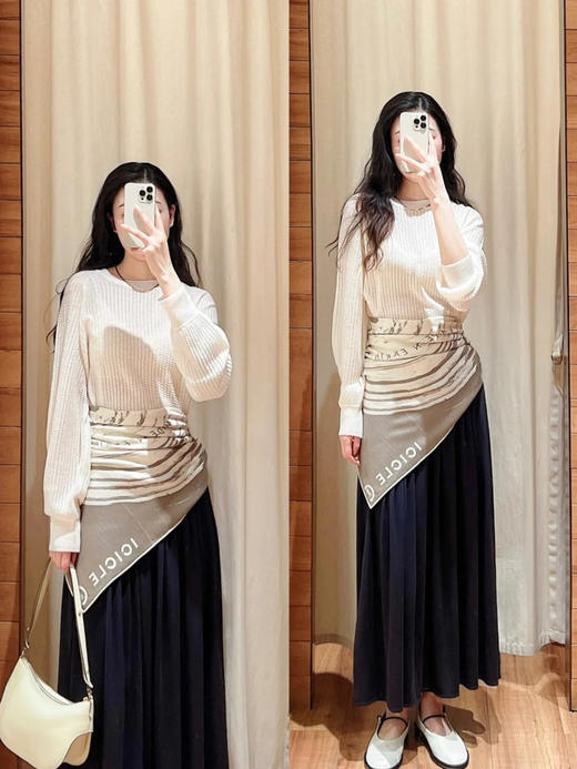 【高品质私服】【IC真丝针织布长款半身裙】手感垂坠  强捻纱线  飘逸浪漫G1234-CC【无标出货 介意慎拍】 商品图7