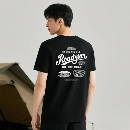 自由基地夏季新品公路越野标志风户外设计图案团队定制logo短袖t NMT-2227 商品图0