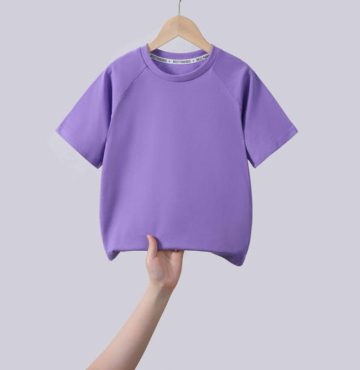 【110-160】男女童夏款插肩袖短袖T恤100%棉 商品图4