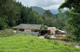 【大邑西岭雪山#206号院】5房温泉私汤院子，山间独栋，萤火虫，带秋千、超大庭院、地暖、临溪靠山、避暑玩水、枫叶、雪景、采摘、溪谷捕鱼、钓鱼xxyj