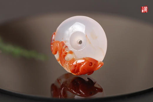 南红冰飘平安扣吊坠，配精美挂绳 商品图0