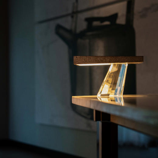 摩根玛瑙系列聚光台灯天然黑洞石+水晶 商品图5