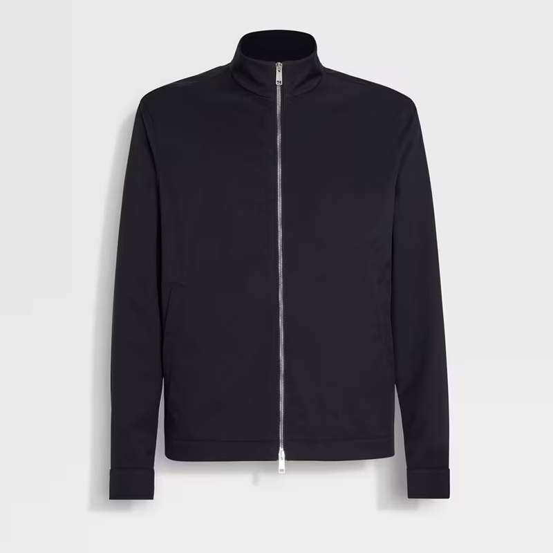 ZEGNA 杰尼亚 男士 Motorin 100cc 超细纤维长袖外套 深蓝色 UFTD3A9 FCT575 B09