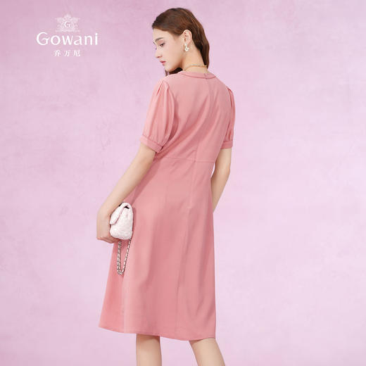 乔万尼真丝连衣裙桑蚕丝法式复古显瘦收腰气质ET2E307 商品图4