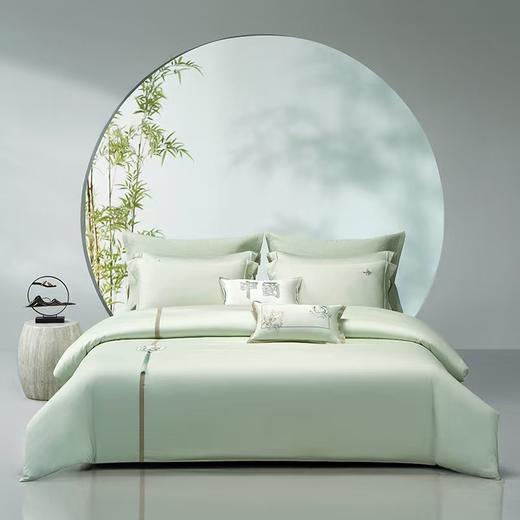 梦洁 云锦缎四件套 蒸蒸日上（碧波绿 商品图0
