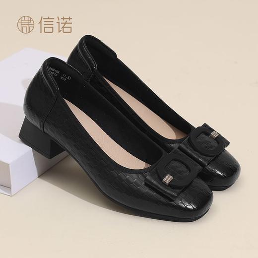 信诺舒适单鞋女2025新款女鞋真皮软底中年女士皮鞋通勤气质妈妈鞋5C5009-26 商品图9